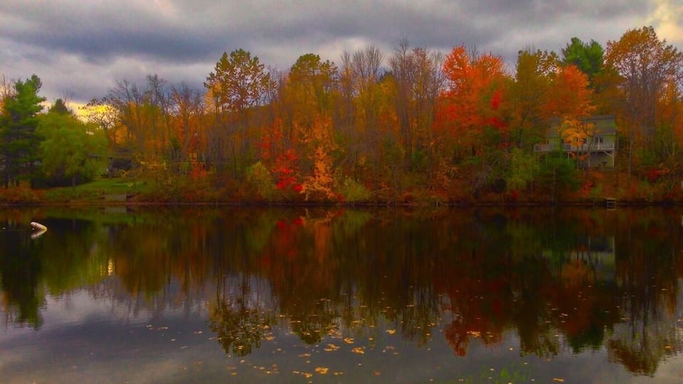 Small out if the way pond, beautiful Berkshires Massachusetts Lake especially in the fall.