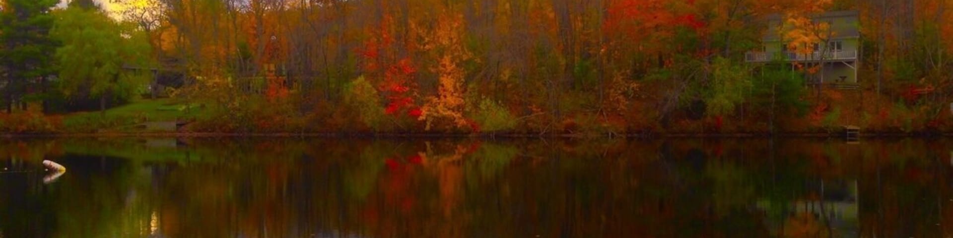 Small out if the way pond, beautiful Berkshires Massachusetts Lake especially in the fall.