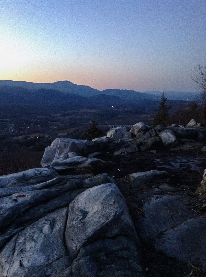 An amazing view of Cheshire from the too of a small mountain. It was a strenuous hike and a dangerous trip back down in snow and ice, but well worth it!