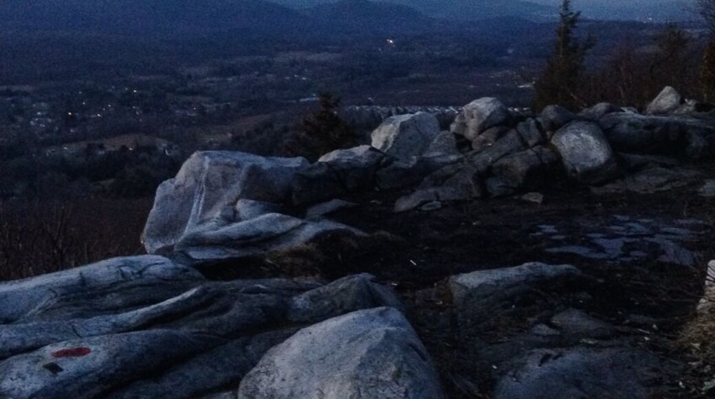 An amazing view of Cheshire from the too of a small mountain. It was a strenuous hike and a dangerous trip back down in snow and ice, but well worth it!