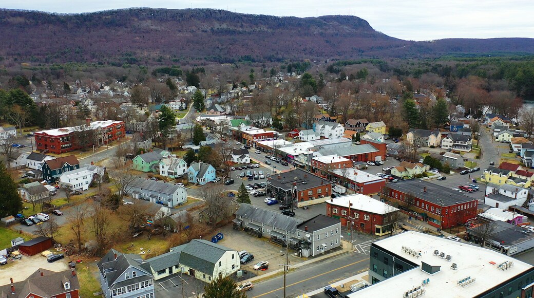 Aerial scene of Easthampton, Massachusetts, United States