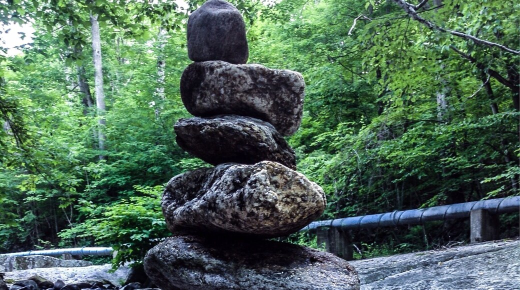 My first time ever stacking rocks. The scenery was perfect there!