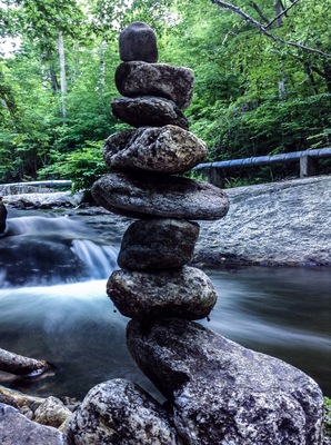 My first time ever stacking rocks. The scenery was perfect there!