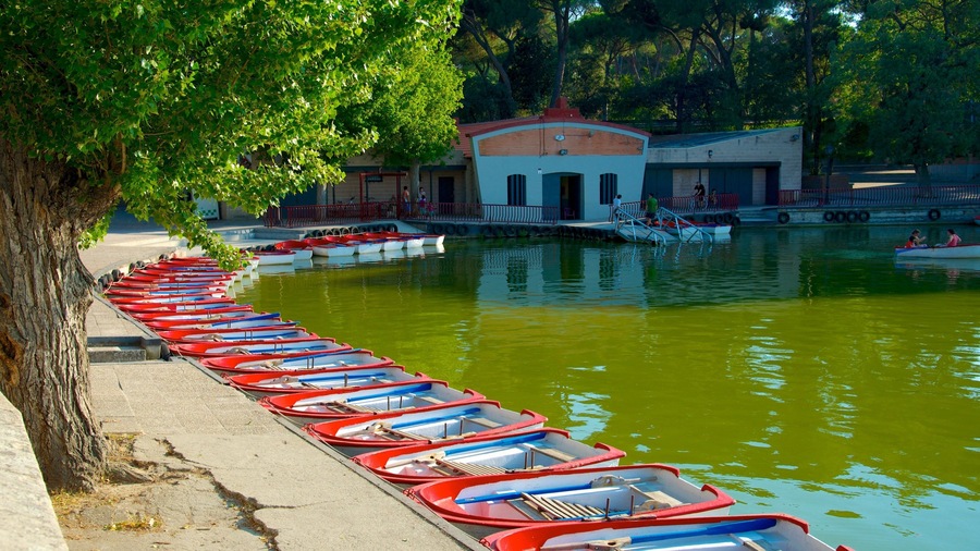 Madrid featuring a marina and a pond