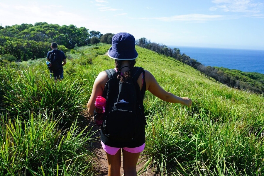 A day of #adventure ! Finally got to do the hike I've been waiting to do for ages - to the Figure of Eight Pools. @gadinote and a friend of mine walking the route and spotting #lizards on the way! #australia #nature #royalnationalpark