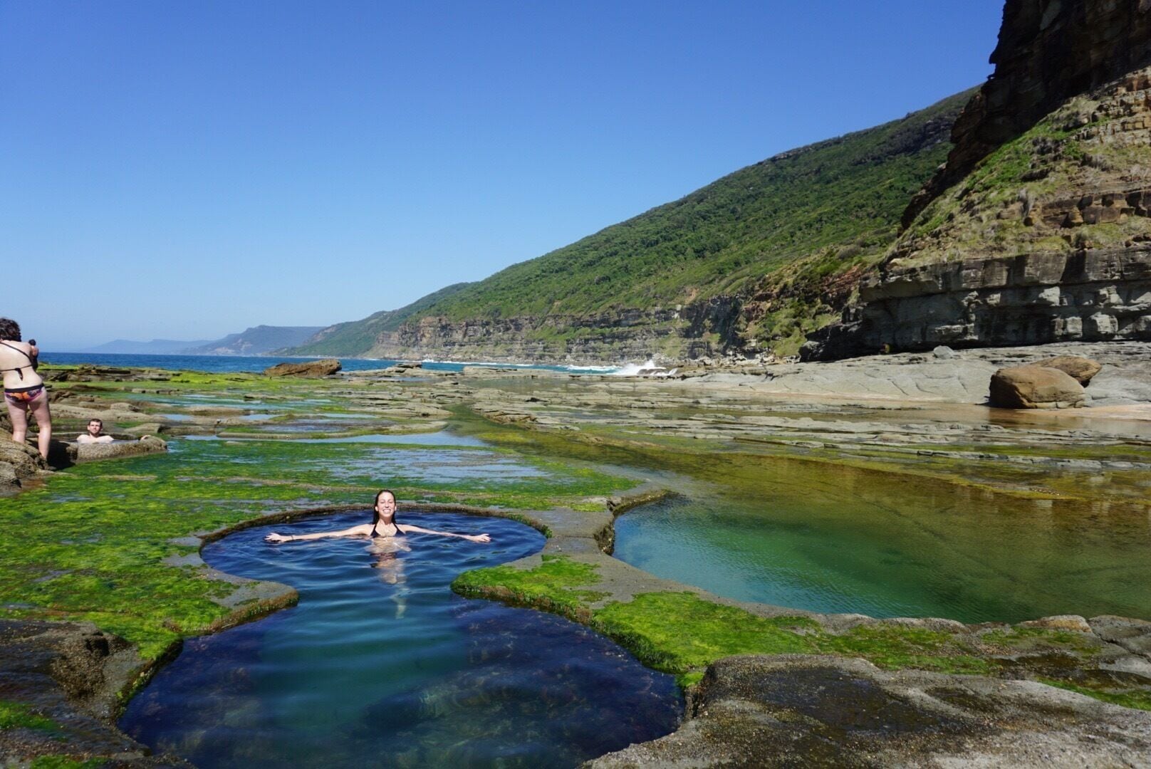 Another photo from the #figureeightpool Royal National Park, Sydney! Look at that view! Take the Burning Palms track down to the pools where you can swim in deep rock pools. Take a dip at Burnin Palms beach while you're at it! #nature #rockpools #waterlust #hiking #australia #bestof5