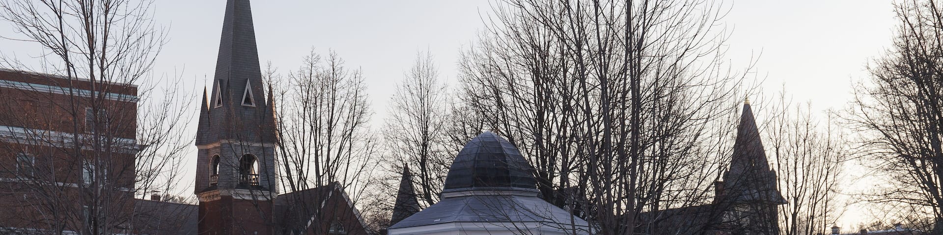 BARRE, VERMONT, USA - FEBRUARY, 21, 2020: Winter time city view