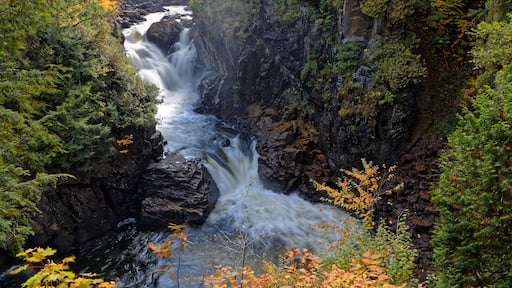 Waterfalls of Parc des Chutes-Dorwin (English : Park of Dorwin Falls), a touristic site, on the Ouareau River, in Lanaudiere, Quebec