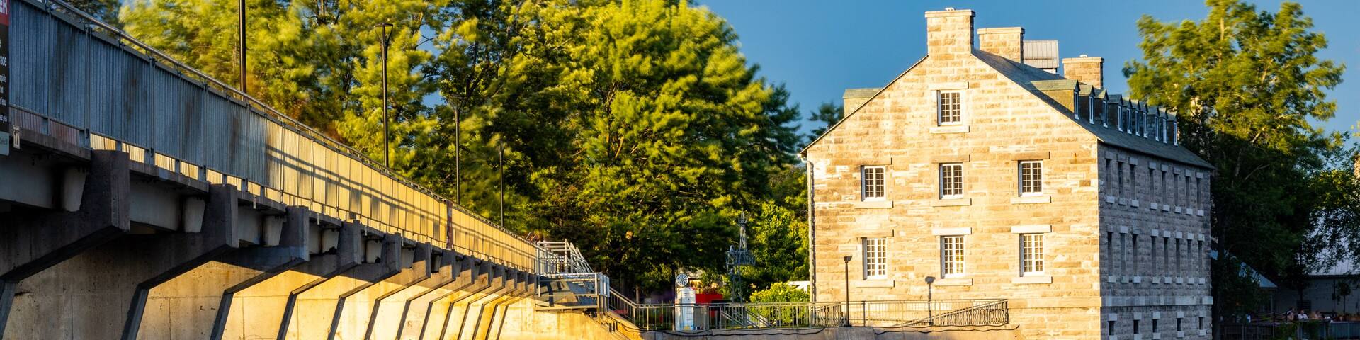 Ile des Moulins in Terrebonne with River and Historic Building