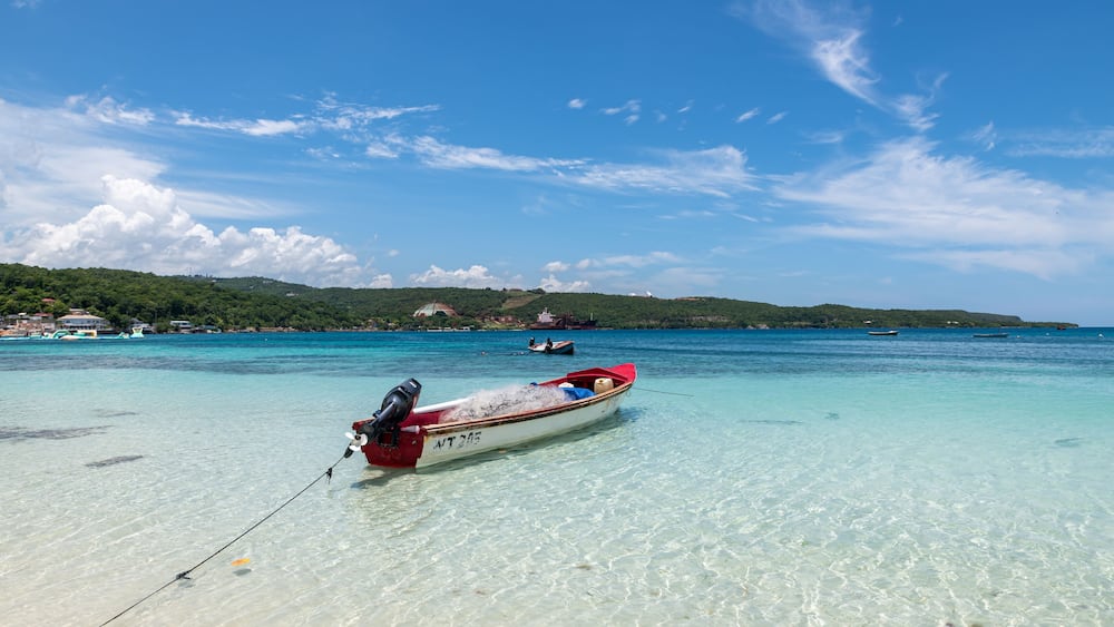 View of Puerto Seco beach in Discovery Bay (Jamaica).