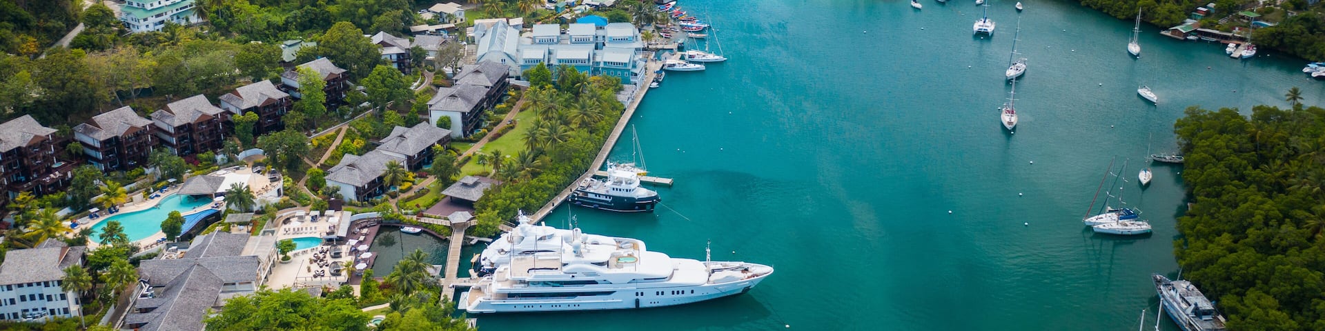 breathtaking view of Marigot Bay St Lucia
