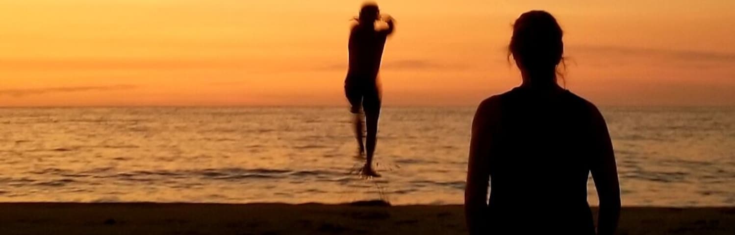 #Adventure is for Sharing with friends. This in my friend Jesus walking on water for his first time at sunset on the beach in Sayulita. The real adventure was us all getting sick from swimming on the wrong beach down current from where they dump their sewage. Be careful in Sayulita. But man they know how to party there.