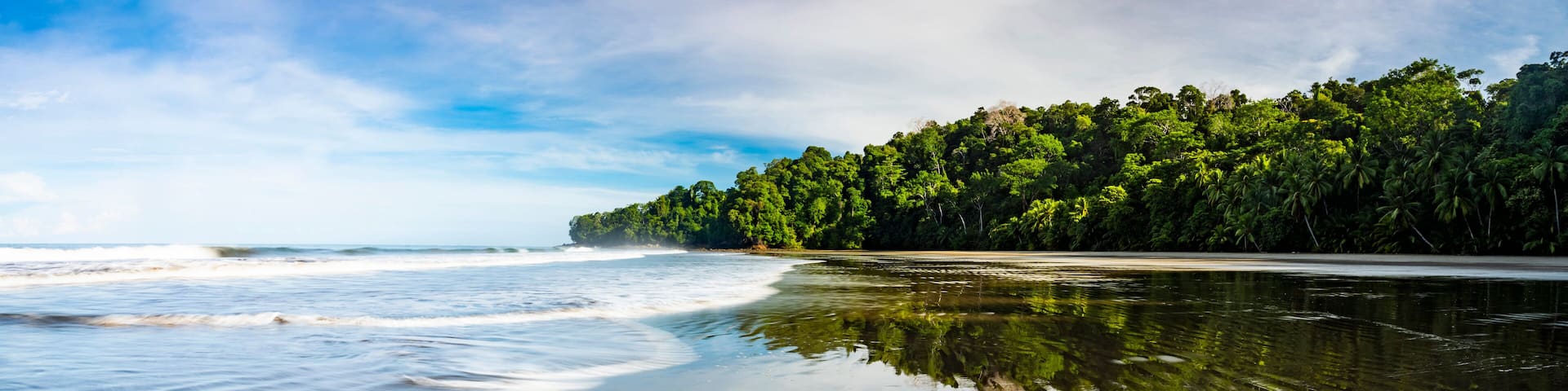 Playa Arco Beach and primary rainforest, Uvita, Marino Ballena National Park, Puntarenas Province Coast of Costa Rica