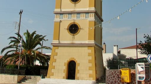 Clock Tower Of The Church Of Agia Triada In Messo Gerakari
