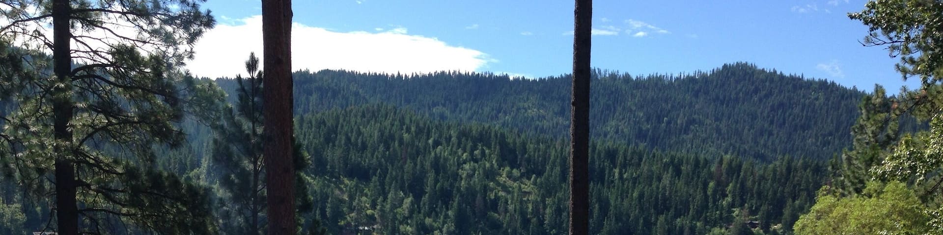 My cool friends deck view of Hayden Lake.