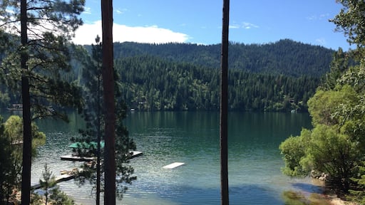 My cool friends deck view of Hayden Lake.