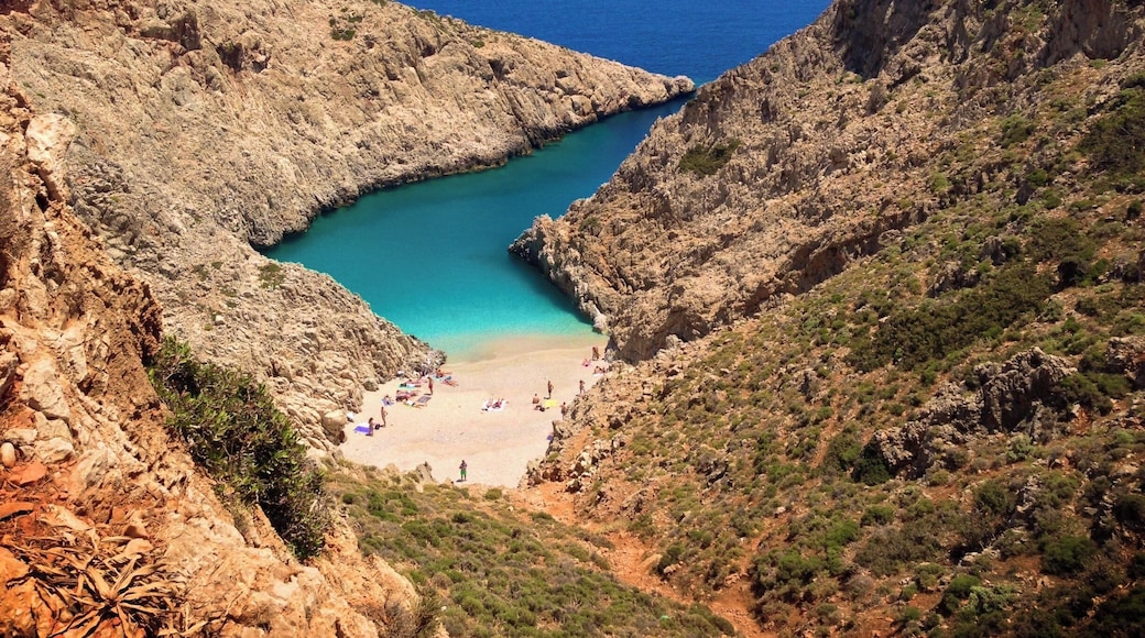 Beautiful wild beach near Chania. Less crowdy than others beaches but very small, with difficult access. But definitely worth all effort. Come early and stay late for sure. Here you can find some movies from the beach http://goo.gl/Xb1QDO #beach
