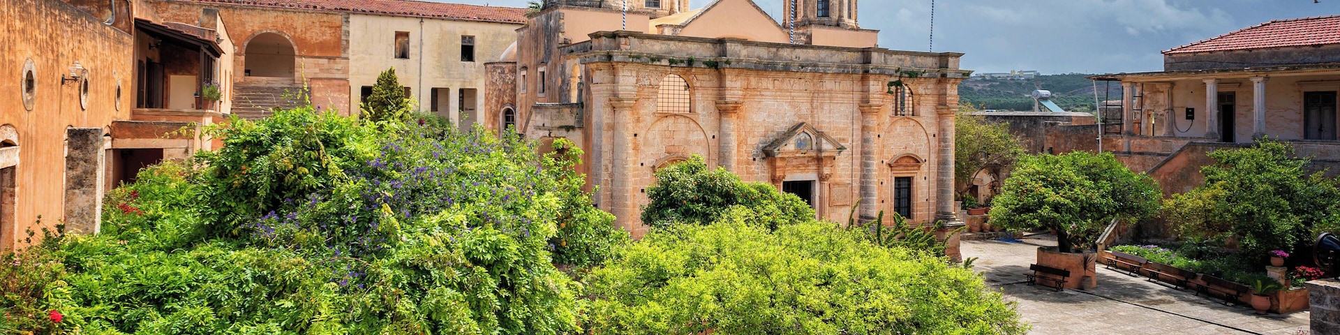 The monastery of Agia Triada of Tzagarolon is one of the richest and most beautiful monasteries in Crete. It is built near the airport of Chania, in the position Tzobomylos of the Cape Melecha and at the foothills of Stavros Mount. The distance from Chania is only 15km.
Orthodox style and wine yards surrounding the site give a unique flavor to it. Some monks are still living here. 2,5€ entry ticket. Worth a visit !
#Greece #Crete #Chania #Culture