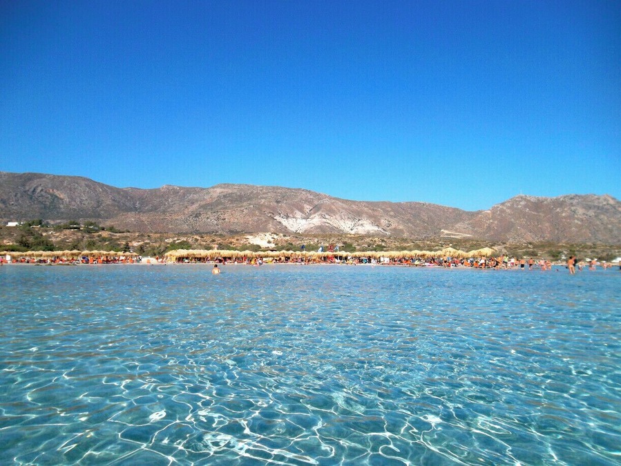 After driving through the winding and mountainous roads, the pink sand and crystal clear water at Elafonisi is a welcome sight! #localgem #greece #crete