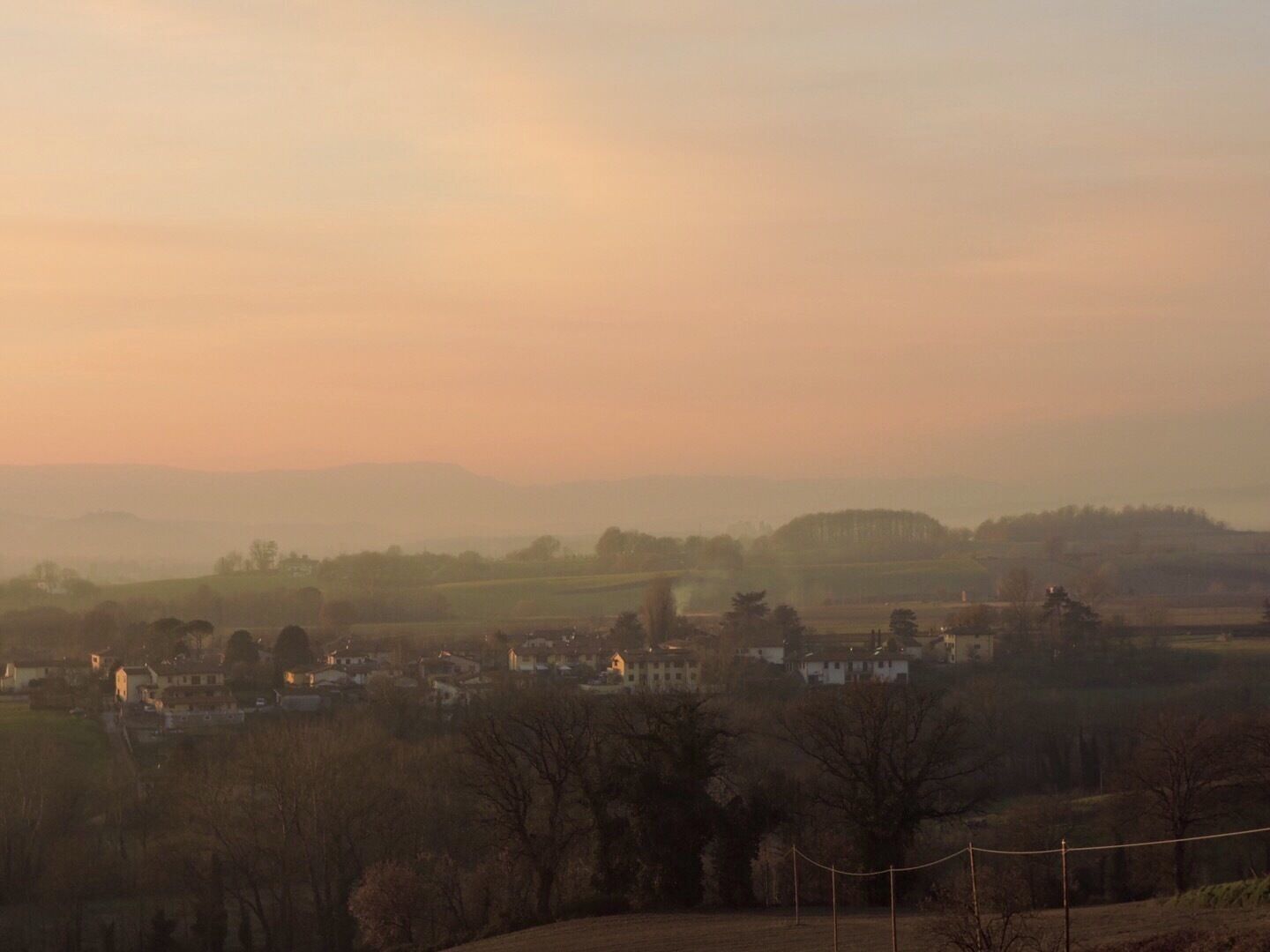 The view from the Giotto's birthplace house in Vespignano...great hills 