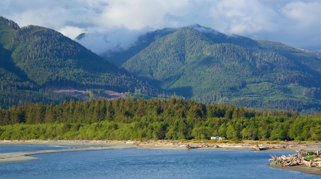 Port Renfrew showing a lake or waterhole, landscape views and tranquil scenes