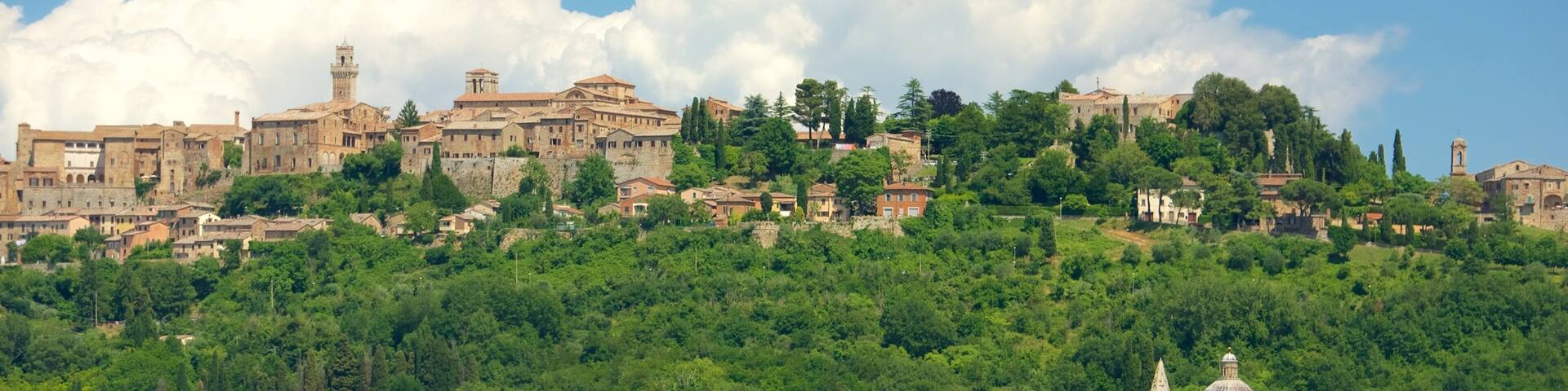 Montepulciano featuring heritage architecture, landscape views and a city