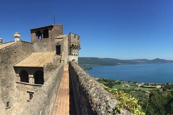 At the highest point of Odescalchi Castle, looking along the ramparts out onto Lake Bracciano, near Rome in Italy.
#StunningStructures