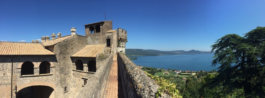 At the highest point of Odescalchi Castle, looking along the ramparts out onto Lake Bracciano, near Rome in Italy.
#StunningStructures