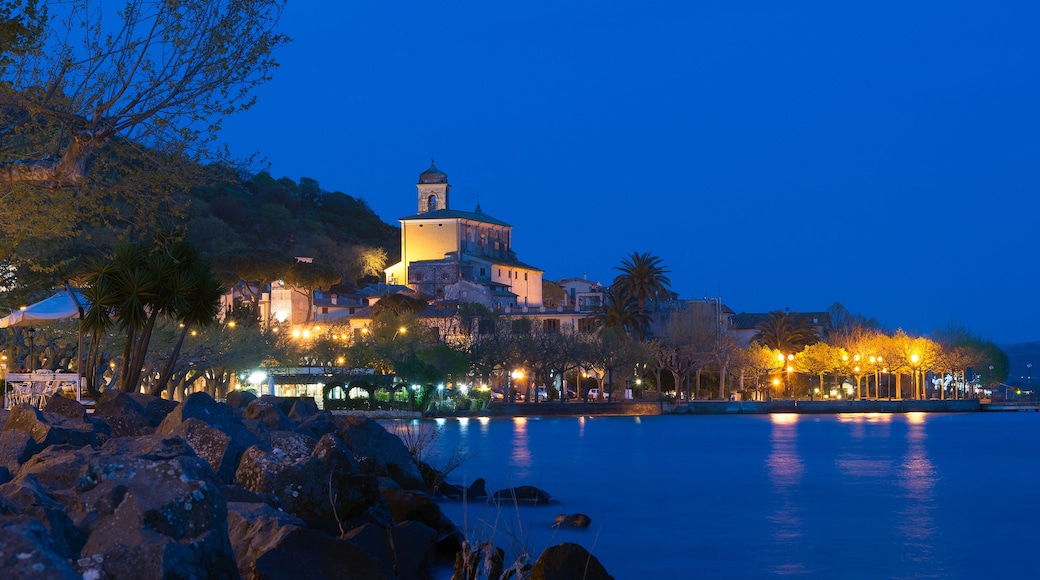Night landscape of Trevignano Romano, Lazio Italy