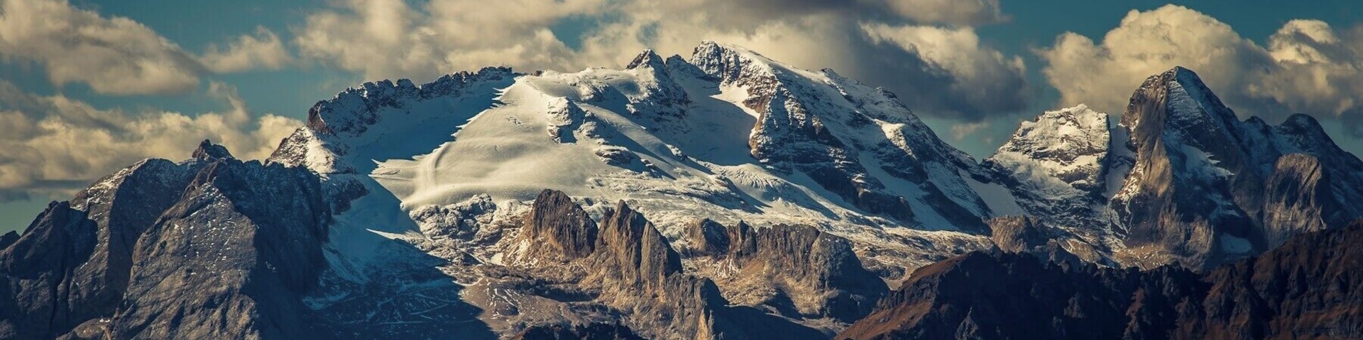 The highest peak of the Dolomites, seen from Lagazuoi peak nearby.