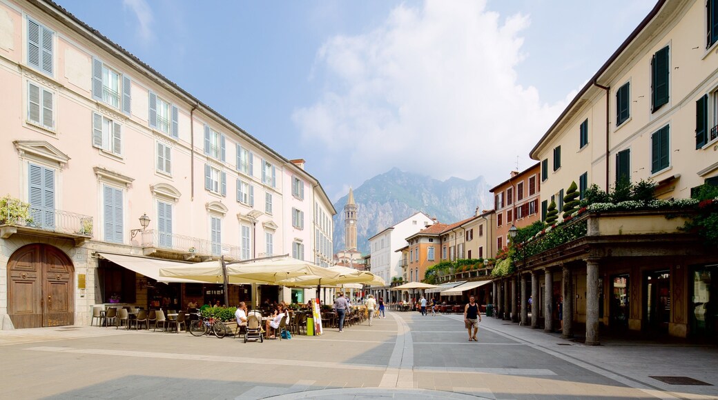 Lecco showing heritage architecture, a small town or village and outdoor eating