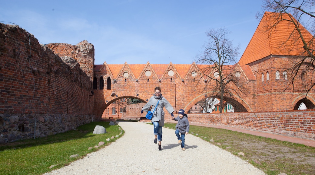 Mother and son in old town Torun. Poland