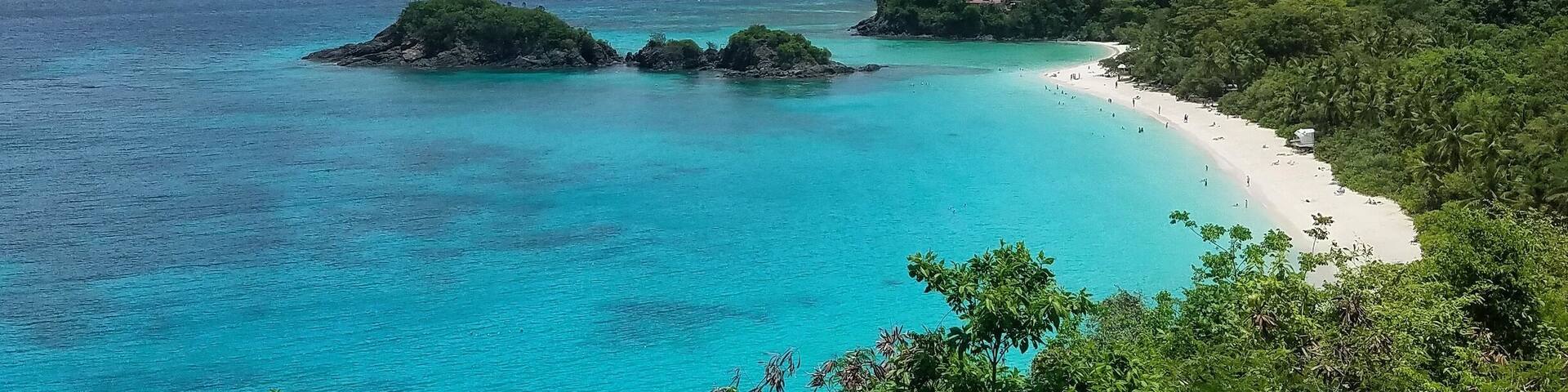 My favorite overlook on the North Shore Rd of my favorite beach, Trunk Bay Beach, St John, USVI.