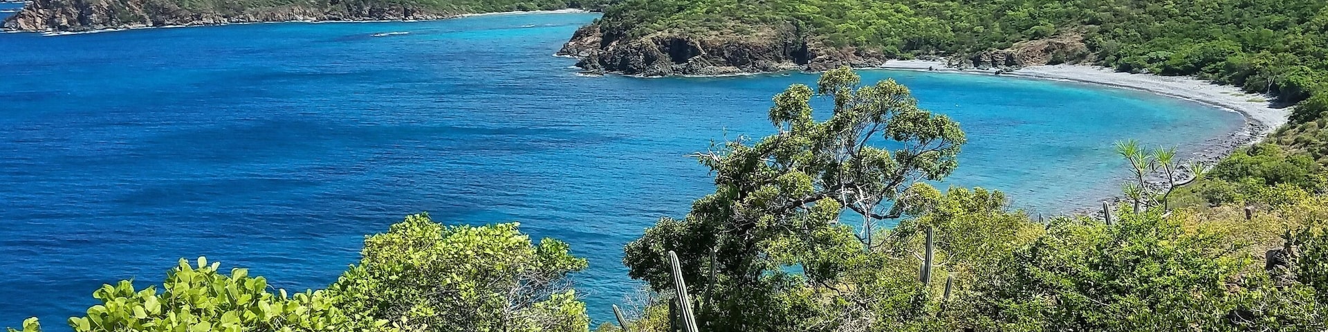 View from the trail to Rams Head Peak, in the Salt Pond Bay area.