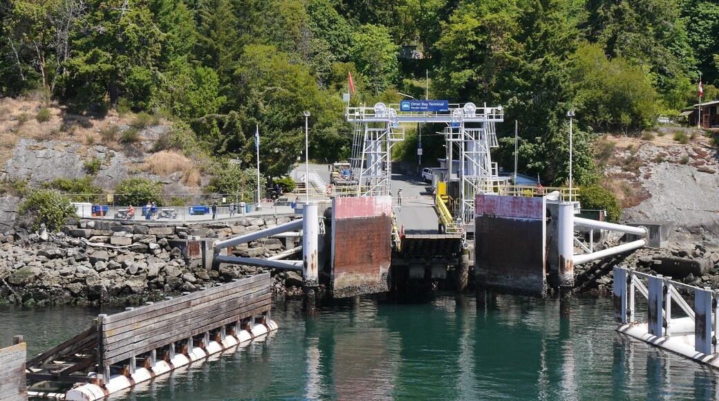 Approaching Pender Island, British Columbia by ferry.