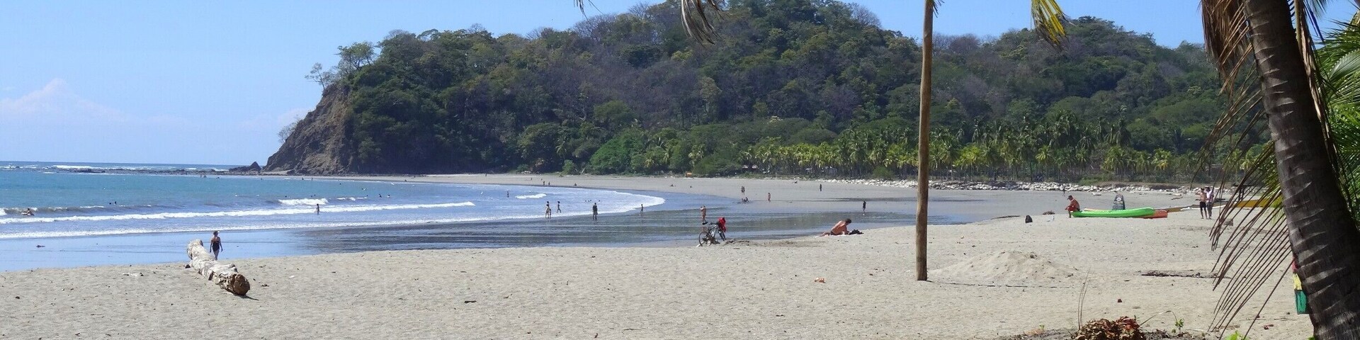 My favorite beach town in Costa Rica. Remote but not to remote. An asphalt road leads entirely to this town and it can be reached with a regular rental car. Samara has a bunch of small hostels and hotels, nice restaurants at the beach and all over the small town.