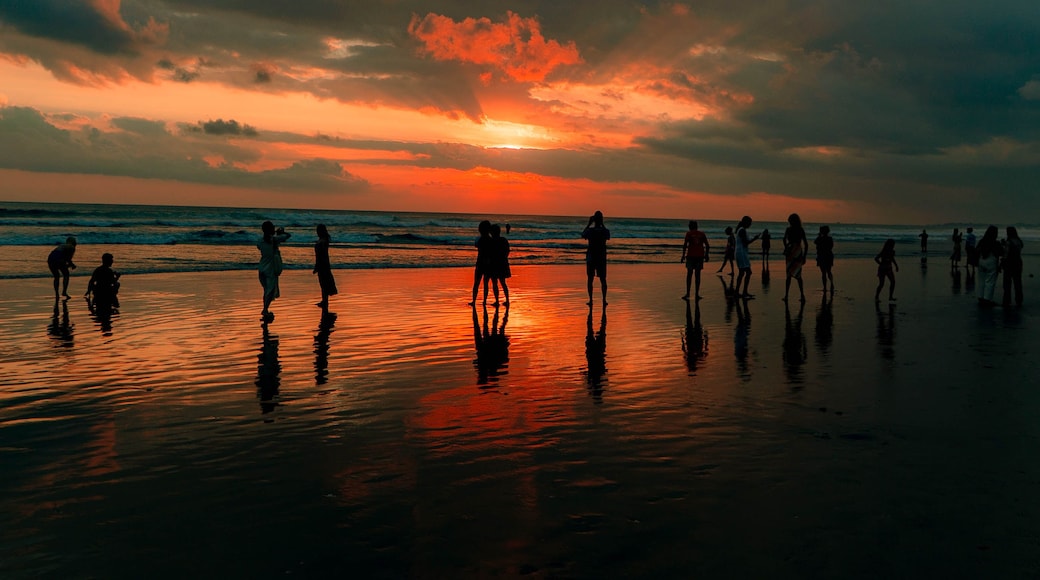 sunset on the beach, canggu bali indonesia