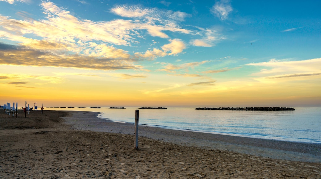Beach of Porto San Giorgio, Marche, at evening