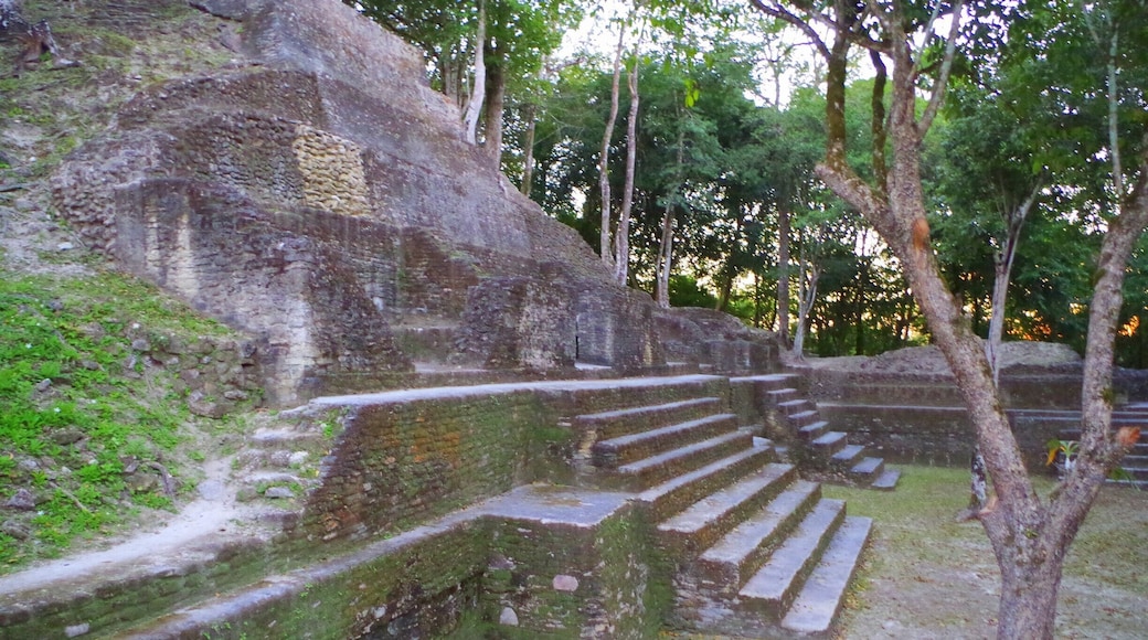 Cahal Pech is a Maya site located near the Town of San Ignacio in the Cayo District of Belize. The site was a palatial, hilltop home for an elite Maya family, and though most major construction dates to the Classic period, evidence of continuous habitation has been dated to as far back as 1200 BCE during the Early Middle Formative period, making Cahal Pech one of the oldest recognizably Maya sites in Western Belize. The site rests high above the banks of the Macal River and is strategically located to overlook the confluence of the Macal River and the Mopan River. The site is a collection of 34 structures, with the tallest temple being about 25 meters in height, situated around a central acropolis. The site was abandoned in the 9th century CE for unknown reasons.