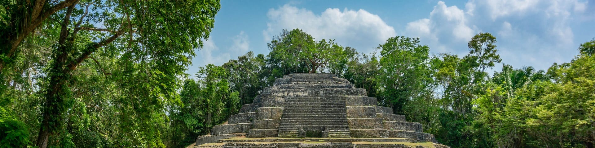 Lamanai Temple Mayan Ruins in Belize.