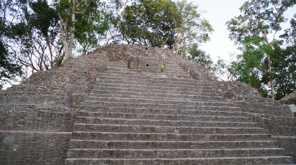 Cahal Pech is a Maya site located near the Town of San Ignacio in the Cayo District of Belize. The site was a palatial, hilltop home for an elite Maya family, and though most major construction dates to the Classic period, evidence of continuous habitation has been dated to as far back as 1200 BCE during the Early Middle Formative period, making Cahal Pech one of the oldest recognizably Maya sites in Western Belize. The site rests high above the banks of the Macal River and is strategically located to overlook the confluence of the Macal River and the Mopan River. The site is a collection of 34 structures, with the tallest temple being about 25 meters in height, situated around a central acropolis. The site was abandoned in the 9th century CE for unknown reasons.