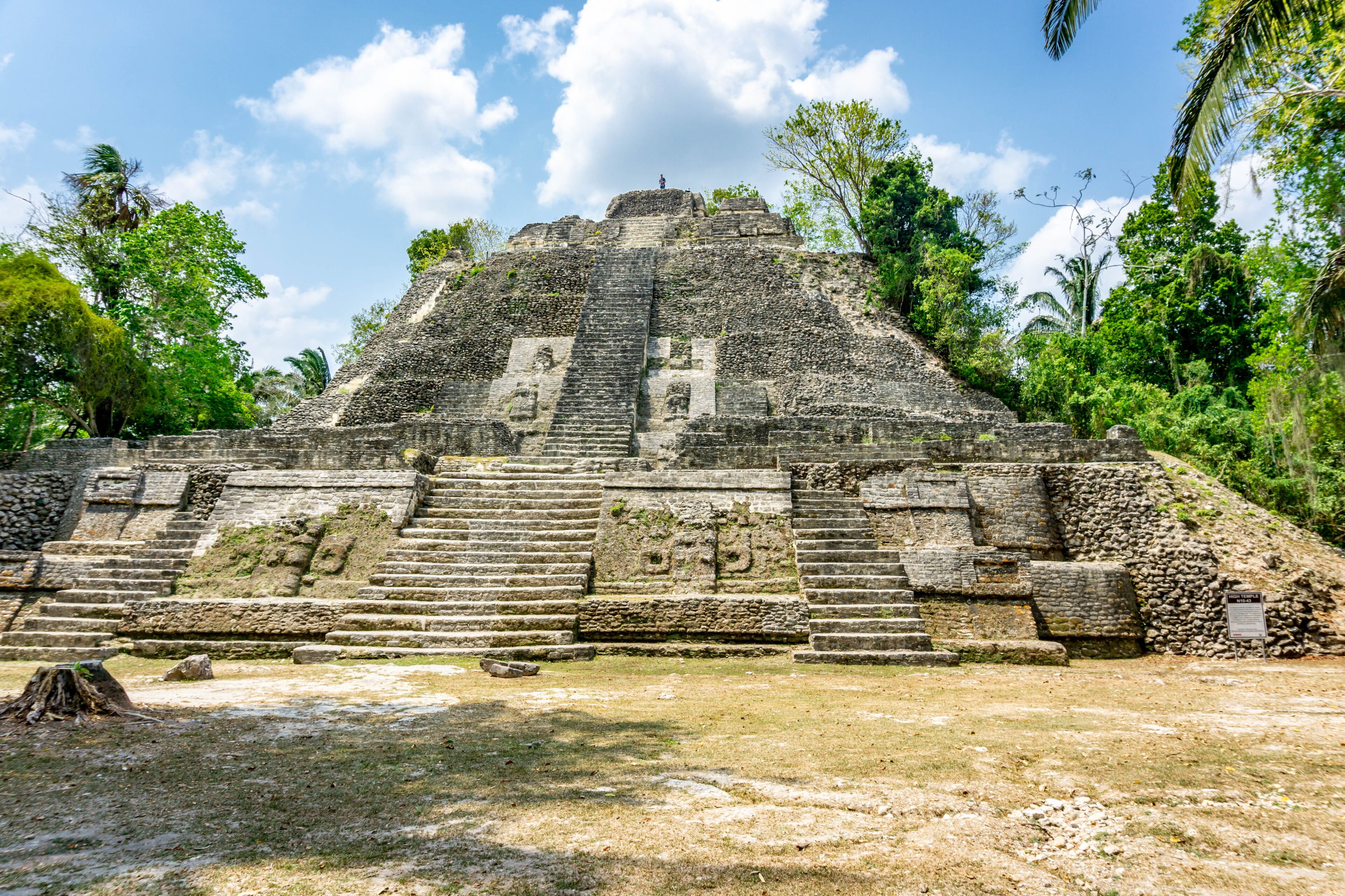Lamanai Temple Mayan Ruins in Belize.