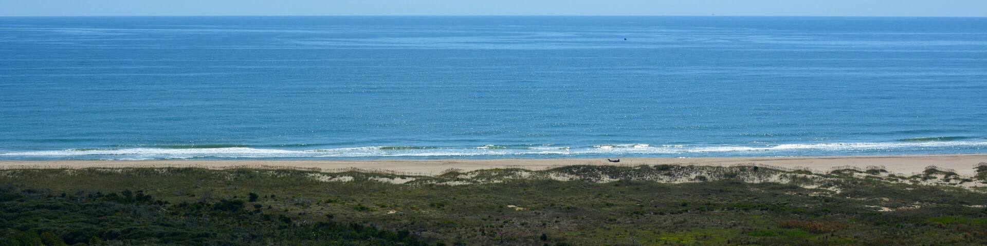 View of Hatteras Island Beach from the top of Cape Hatteras Lighthouse