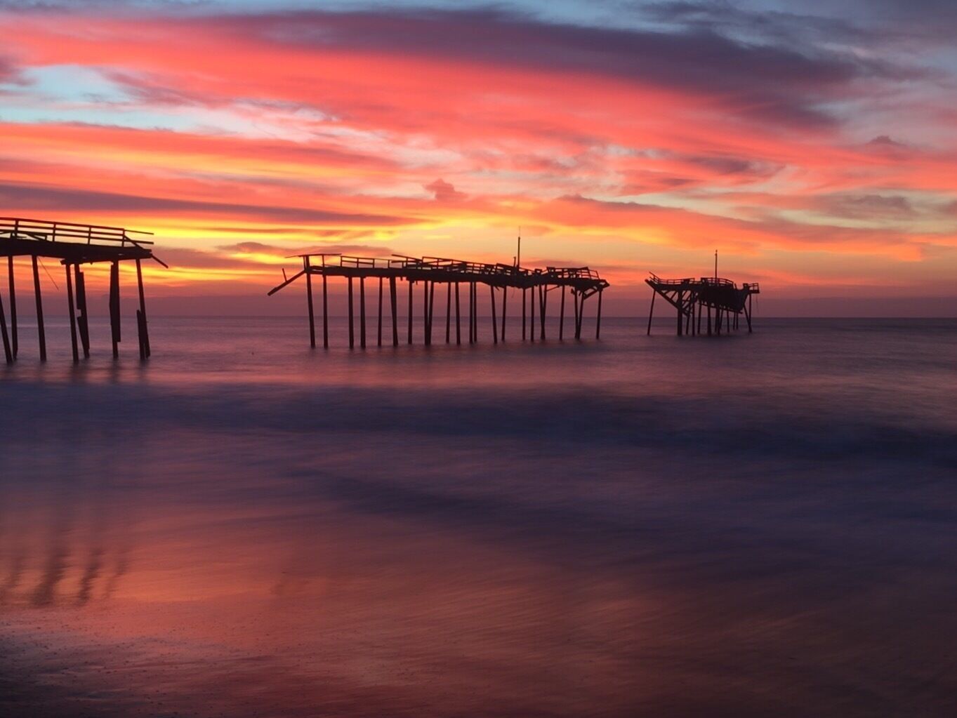 Pier broken by a hurricane, makes for a lovely photo - on Cape Hatteras, NC