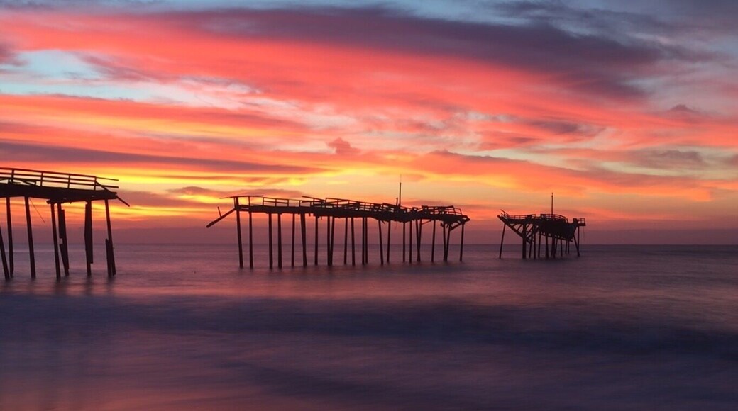 Pier broken by a hurricane, makes for a lovely photo - on Cape Hatteras, NC