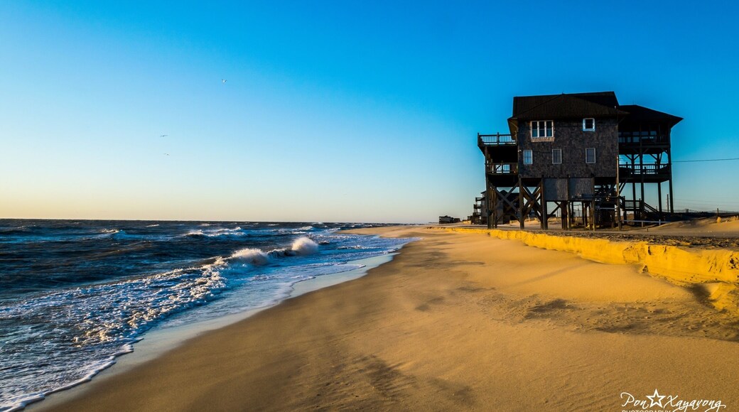 Beautiful houses near the beach.
