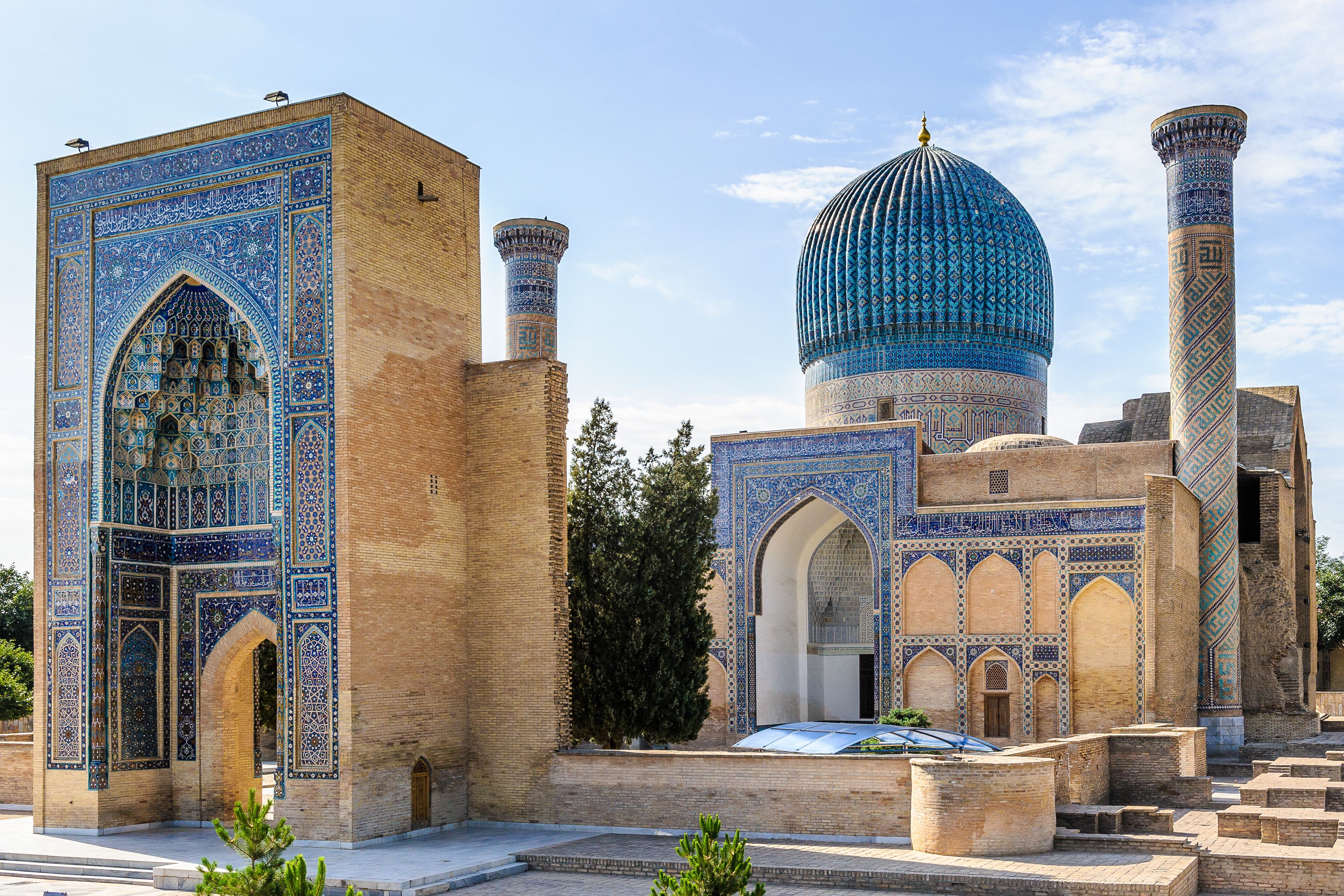 Registan, the heart of the ancient city of Samarkand of the Timurid dynasty, now in Uzbekistan.