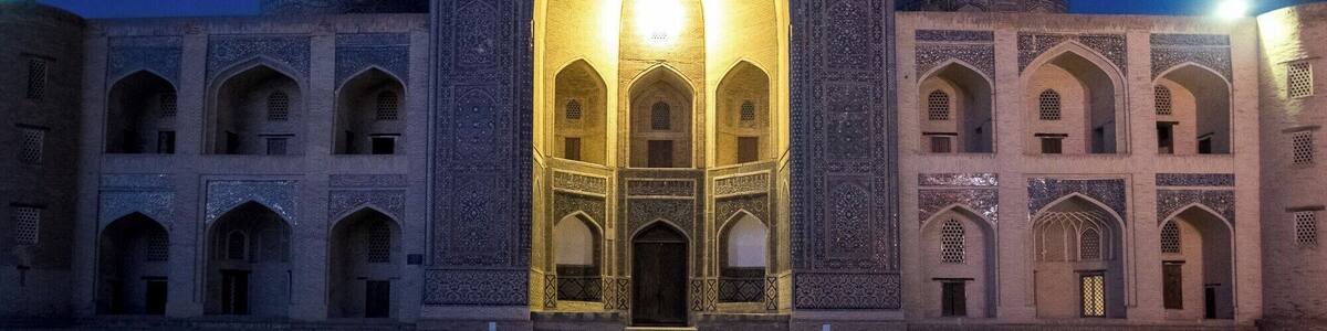 Slipping through Bukhara's courtyards at night.