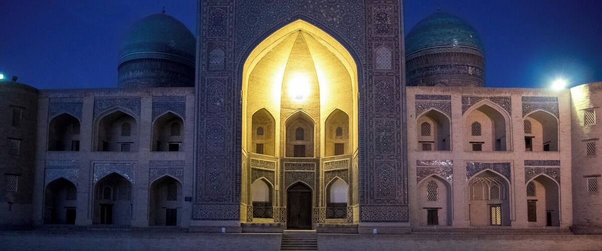 Slipping through Bukhara's courtyards at night.