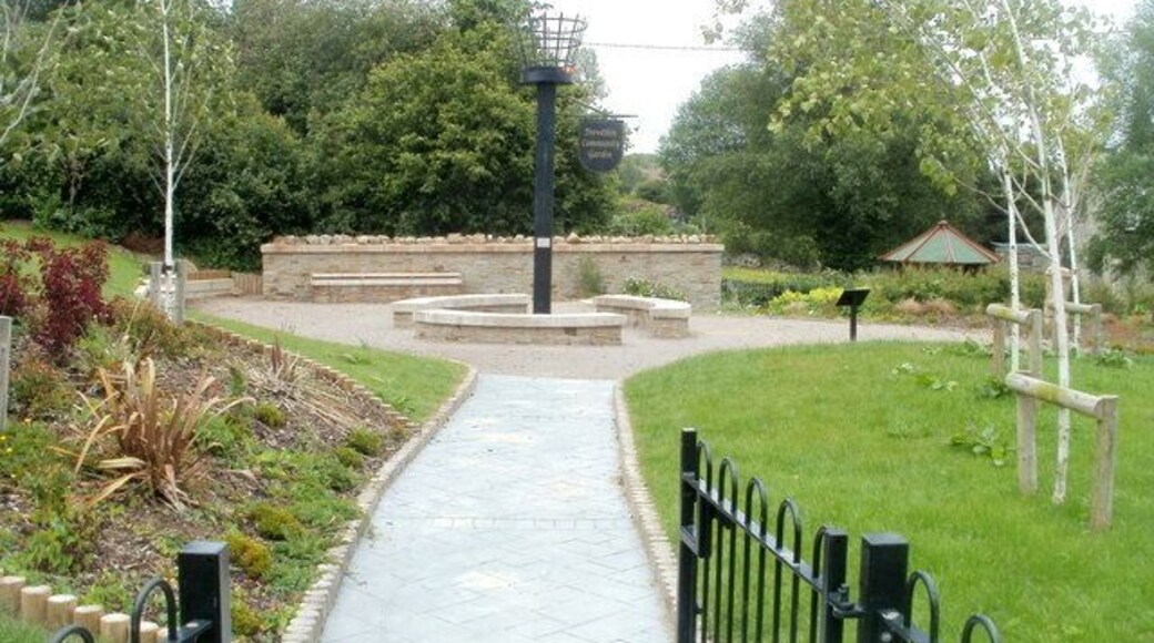 Trevethin Community Garden and beacon, Pontypool. The Community Garden, located between Folly Lane and Folly Road, was officially opened in July 2009. Its focal point is a beacon which was originally erected in the Folly Tower car park and lit on New Year’s Eve 1993. It was later moved to the grounds of Trevethin Community School. After the school's closure in 2007, the beacon was stored in Pontypool Museum before installation here.